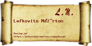 Lefkovits Márton névjegykártya